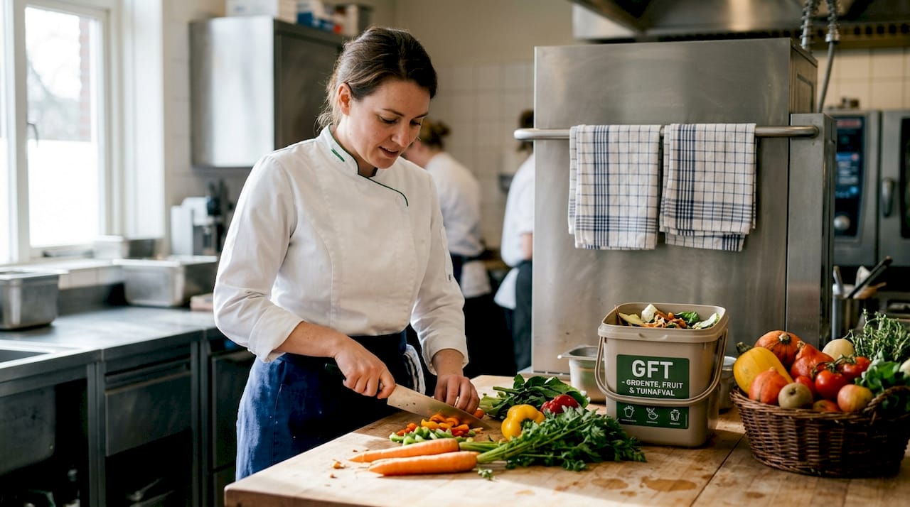 Groenten spelen een hoofdrol in de duurzame keuken van de chef
