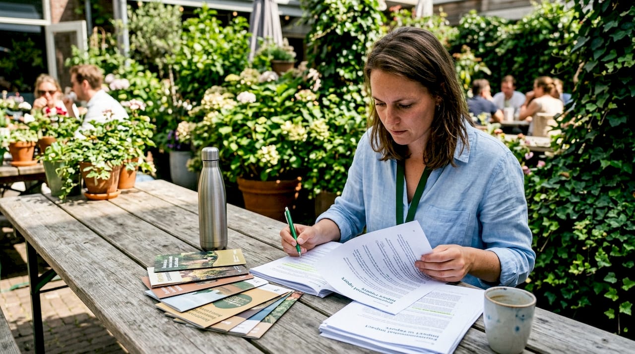 Een horeca-expert die duurzaamheidsrapporten onder de loep neemt