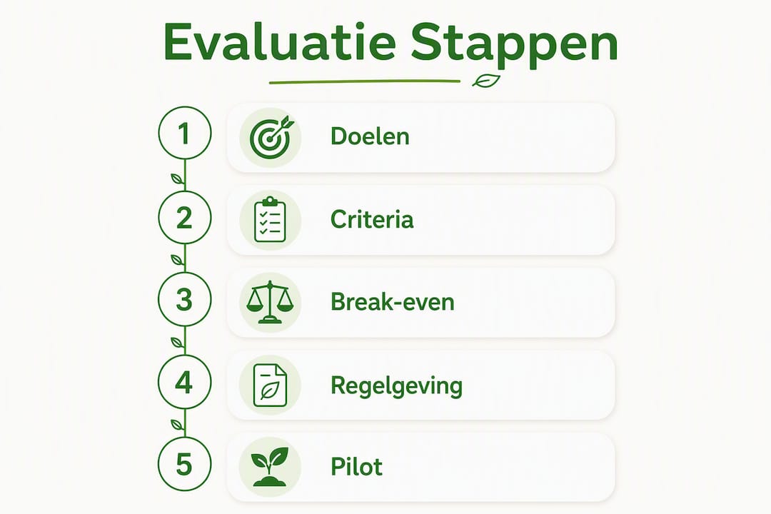 Infographic: Stapsgewijze evaluatie voor een duurzame horecazaak