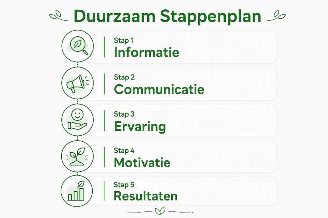 Overzichtelijke infographic: zo maak je stap voor stap duurzame keuzes