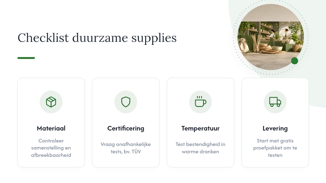 Checklist voor duurzame gastbenodigdheden: Waar moet je op letten?
