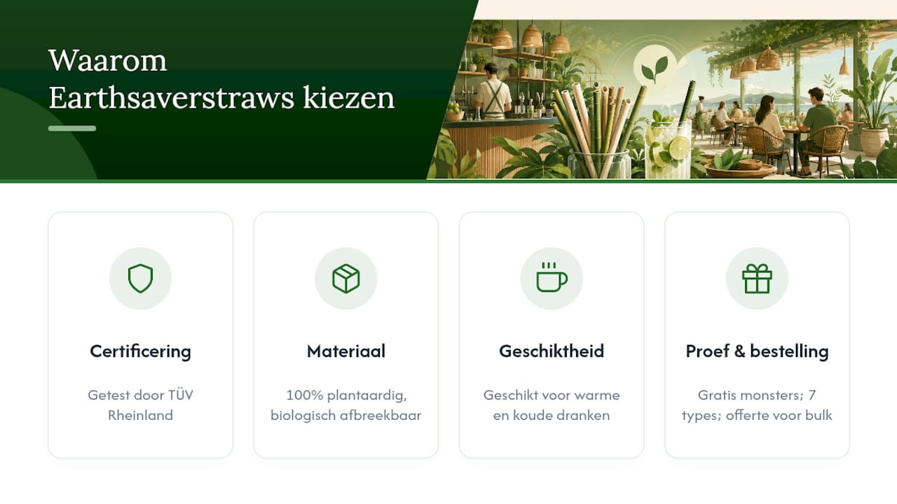Bestel plantaardige rietjes met TÜV-certificaat — overview diagram