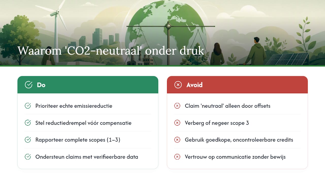 Waarom staat het begrip CO2-neutraal onder druk? — overview diagram