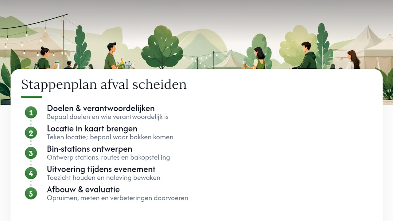 Vijf stappen voor effectief afvalbeheer tijdens evenementen
