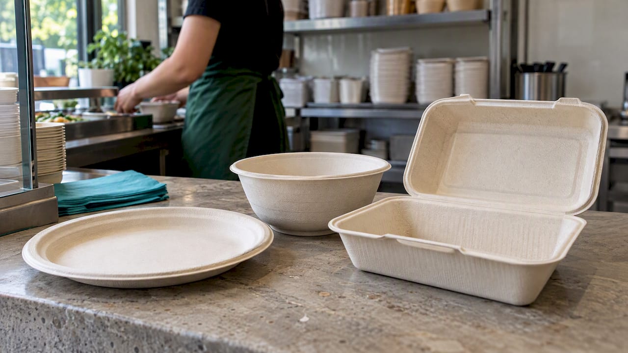 Bagasse servies en verpakkingen voor de horeca
