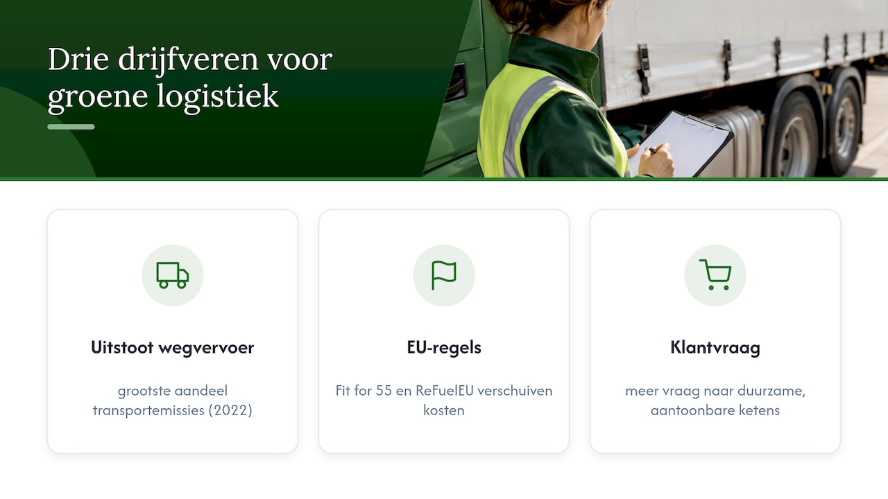 Drie redenen om de logistiek duurzamer te maken