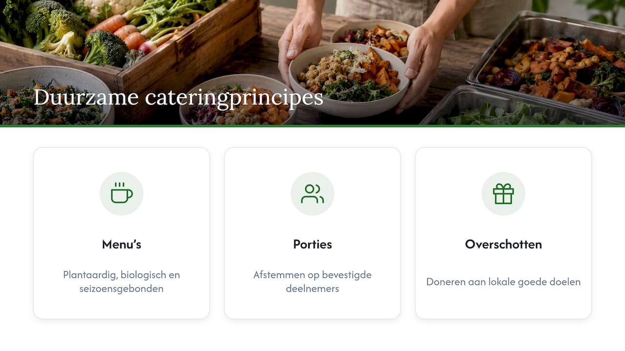 Drie principes voor duurzame eventcatering